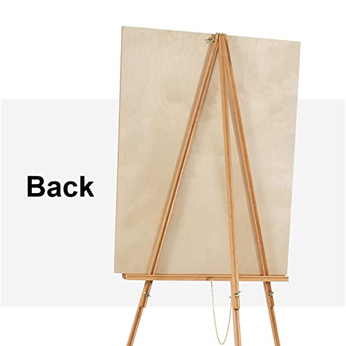 Falling in Art 65" A-Frame Tripod Easel Stand, Wooden Display Easel with Adjustable Canvas Holder, Floor Easel for Wedding Signs, Posters, Paintings, Artwork(Natural) - color: Natural-1 Pack