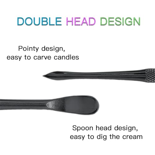 Joyangy 3PCS Wax Carving Tools, Stainless Steel Double-Headed Sculpting Kit, 4.6" Wax Modeling Engraving Spoons for Clay Pottery Molding Shaping, Black - size: 3 Pack(Black)