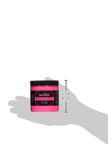 Speedball 046214 Acrylic Screen Printing Ink, 8 fl. oz., Fluorescent Hot Pink - color: Fluorescent Hot Pink