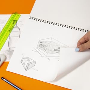 BAZIC Products Sketch Book, Side Bound, 8.5 x 11 in, 30 Sheets, 2-Pack | 30-sheet spiral sketch book, smooth drawing paper for sketching, shading - color: 30 Sheets - 8.5"x11", size: 2-Pack