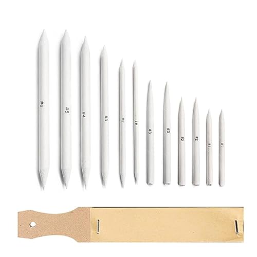 13 / 20Pcs Double-end Blending Stumps Tortillions Set with Sharpener Sharpener Artist Sketching Drawing Tool for Blending Tool