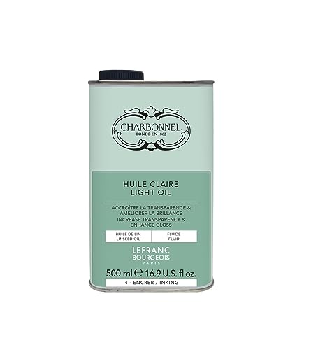 Lefranc Bourgeois Charbonnel Professional Etching Additive, 500ml (16.9-oz) Light Oil - style: Light Oil, 500ml (16.9-oz)