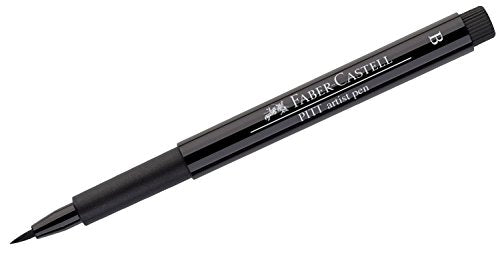 Faber-Castell Art & Graphic Pitt Artist Pen Brush India Ink Pen, Black, Single Pitt Pen, for Art, Craft, Drawing, Sketching, Home, School, University, Colouring - color: Black, size: 1 Count (Pack of 1)