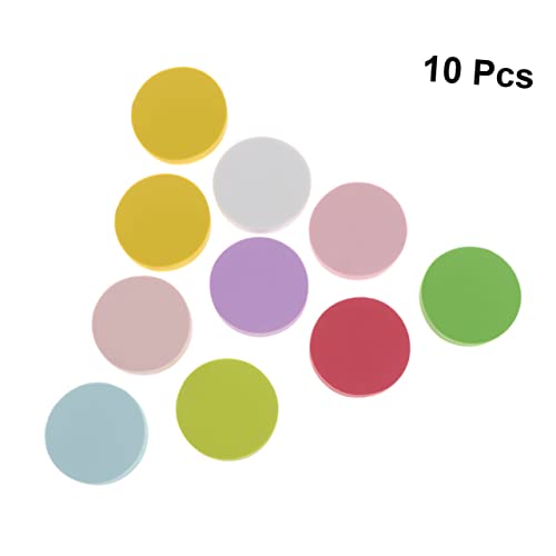 Uonlytech 10-Piece Rubber Carving Blocks Set for DIY Crafts 1x5cm Round Stamp Carving Blocks for Scrapbooking and Postcards for Artists Random Color