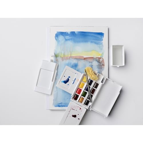 Winsor & Newton Professional Watercolor Paint Set, Compact Set, 12 Half Pan and Accessories - style: Compact Set 12 Half Pan & Accessories
