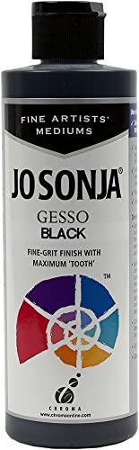 Jo Sonja Black Gesso - 8oz Bottle