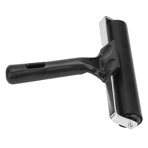 AUNMAS Rubber Brayer Roller 15 cm, Even Ink Spread Nonslip Handle Easy Grip for Printmaking Painting Stamping Smooth Surface Application Large Area Coverage Small Studio Use