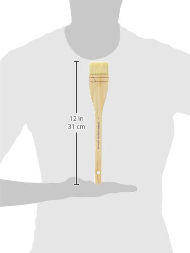 Winsor & Newton 5245200 Hake Wide Flat Wood Handle Brush - 2 inch - size: 2 inch, style: Hake Wide Flat