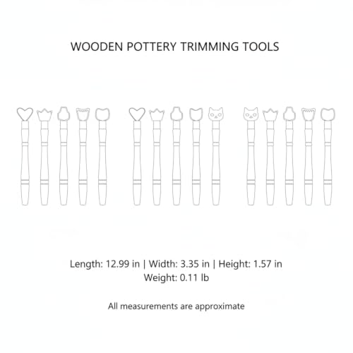 Wooden Pottery Trimming Tools, 5-Piece Sculpting Set for Clay Shaping and Detailing, Handheld Carving Kit for Wheel Throwing and Hand Building (Set of 5) - color: Pink