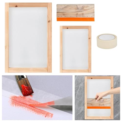 4X Screen Printing Kit Screen Printing Toolkit Easy to Use Silkscreen Printing Machine for T-Shirt Tablecloth Beginners