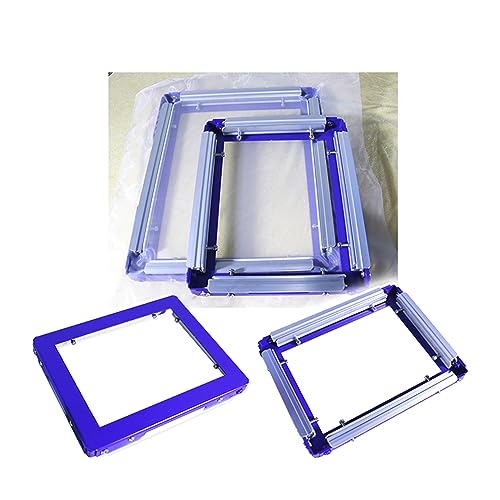 WYDDDARY Screen Frame Mesh 16x20 Inch Silk Screen Printing Frame Glue Free Stretch Screen Frame Blue with Stainless Steel Plate and Aluminum Profile - size: 16x20 Inch