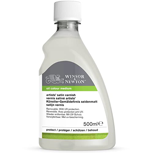 Winsor & Newton Professional Artists' Satin Varnish, 500ml (16.9-oz) Bottle - color: Satin Varnish, style: 16.9-oz Bottle