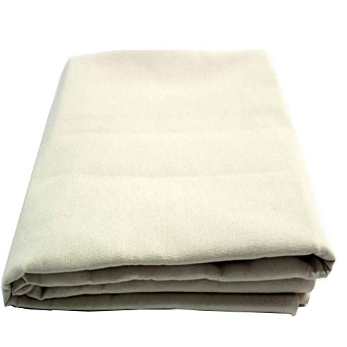 Mybecca Unprimed Cotton Canvas Fabric 7oz Natural Duck Cloth 63" Wide, Sold by the Yard - size: 1 YARD