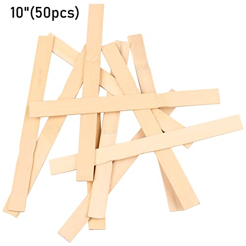 Wooden Paint Stir Sticks - Rewiss 10 Inch Paint Sticks Stirrers for Paddles Resin or Wood Craft Sticks, Garden and Library Markers(Pack of 50) - size: 10 inch(50pcs)