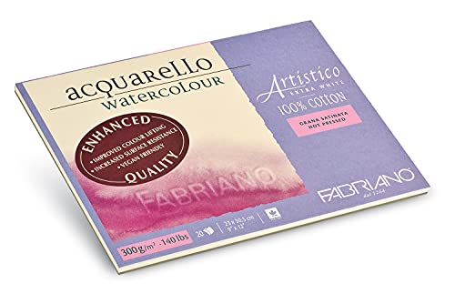 Fabriano Artistico Watercolor Block, 9 x 12, Extra White - size: 9x12