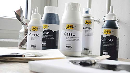 Kreul Solo Goya Gesso White 250 ml Primer for Painting Substrates Acrylic Semi-Chalk Base Waterproof and Good Opaque