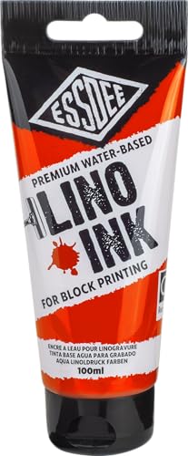 Essdee Block Printing Ink, Vermillion, 100ml