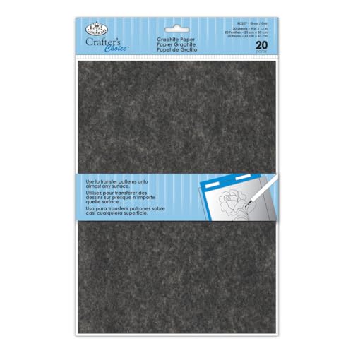 Royal Brush 9-Inch by 13-Inch Graphite Paper, 20-Sheet, Grey