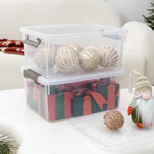 Citylife 17 QT Plastic Storage Bins with Lids Latching Stackable Storage Containers for Organizing Large Clear Storage Box for Garage, Craft, Toys, Closet, Home, 1 Pack - size: 1 Pack-17QT-N