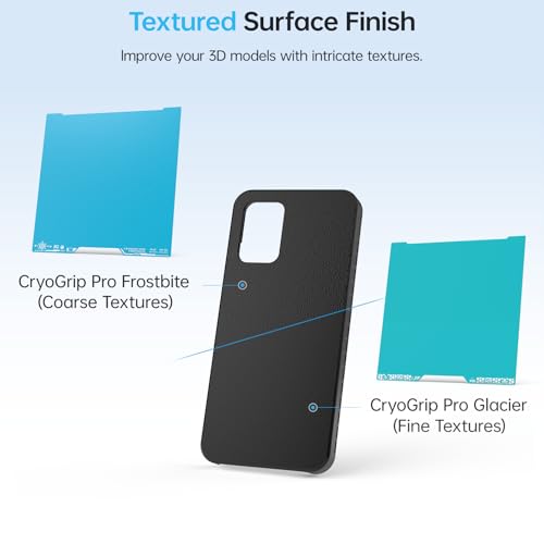 BIQU Cryogrip Pro Frostbite for Bambu-Lab H2D/H2S 3D Printers Cold Build Plate 355x346MM Double Sided Strong Adhesion Spring Steel Sheet Room Temperature Print Upgrade Removable Heated Bed Cover - style: Frostbite(H2D/H2S)