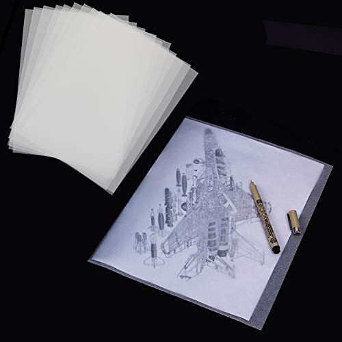 Waybas 300 Sheets A4 Tracing Paper, White Translucent Sketching Paper for Pencil Ink Markers (8.5 x 11.5 Inch) - color: 300 Pcs