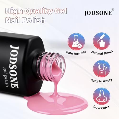 JODSONE 36Pcs Gel Nail Polish Kit with U V Light Crystal Transparent Classic Color 4 Functional Gel for All Seasons - color: 32COLOOR-KIT