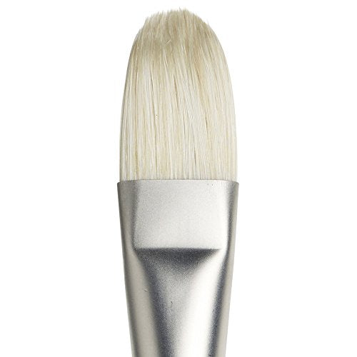 Winsor & Newton Artists' Oil Hog Paint Brush, Long Handle Size 12, Filbert - size: #12, style: Filbert