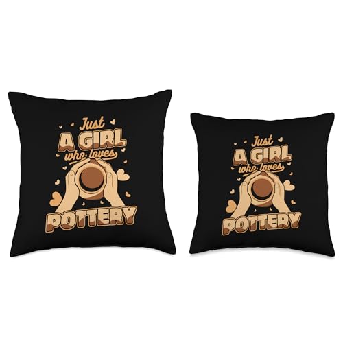 Professional Pottery Aprons Love Kit Tools Gifts Girl Who Loves Wheel Hobby Pro Lover Pottery Throw Pillow, 18x18, Multicolor - size: 18x18