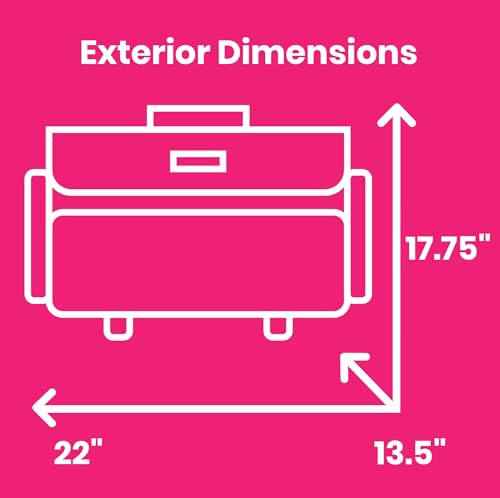 Everything Mary 4 Wheels Collapsible Deluxe Sewing Machine Storage Case - Rolling Trolley Carrying Bag for Brother, Singer - color: Artistic Floral