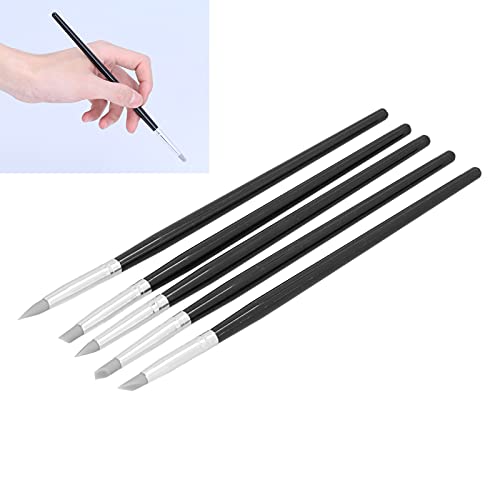 HEEPDD Clay Sculpting Tools, 5pcs Flexible Clay Shaping Pens for Oil Painting, Sculpture, and Crafting Sculpting Tools, Silicone Material, Nan Art Supplies (S) - color: S