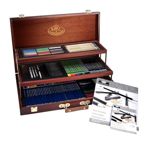 Royal & Langnickel Premier Sketching and Drawing Deluxe Art Set, 134-Piece