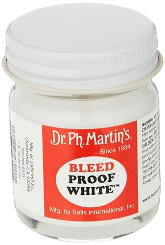 Dr. Ph. Martin's Bleed Proof White Fine Art Paint, 1.0 oz, White, 1 Jar