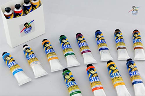 Professional quality oil paint, heavy body oil paint for texture, professional set of 12 colors/tubes (45ml tubes). Excellen for wet into wet painting and heavy textural techniques