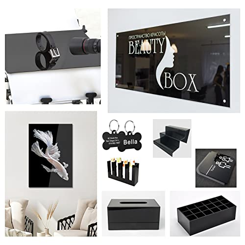 Black Acrylic Sheet 18" x 24" x 1/8", 2 Pack Black Cast Acrylic Sheets Glass Alternative for Sign DIY Display Projects Photo Frame Craft Handcraft Painting - color: Black, size: 18" x 24" x 1/8"