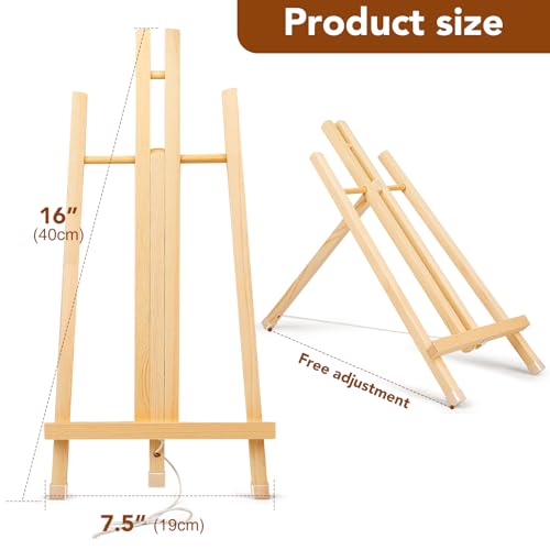 3 Pack 15 Inch Wood Easels, Easel Stand for Painting Canvases, Art, and Crafts, Tripod, Painting Party Easel, Kids Student Tabletop Easels for Painting, Portable Canvas Photo Picture Sign Holder - style: 15"-3p