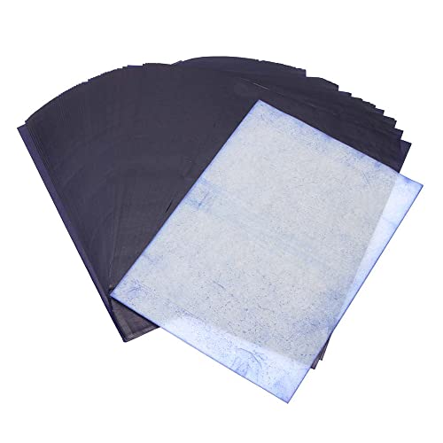 Carbon Paper for Tracing Graphite Transfer Paper - 100 Sheets Blue Graphite Paper 10.03"*14.56" for DIY Woodworking, Paper, Canvas and Other Art Craft Surfaces