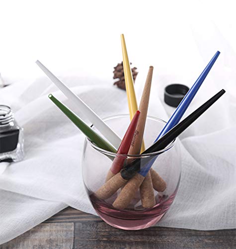 Hillento Comic Dip Pen Holder Set, Manga Calligraphy Set, Includes 4 Dip Pen Holder with 5 Nibs for Lettering Skiching, Art, Writing, Signatures, Calligraphy
