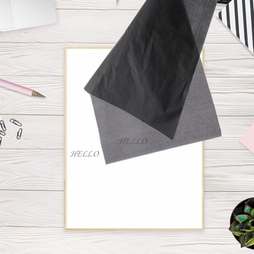 NIYANGLE Graphite Transfer Carbon Paper 25 Sheets 23x33cm Black Single-Sided Tracing Copy Sheets for Artists and DIY Crafts