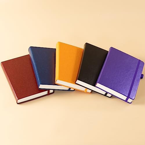 FOCUS DAY Lined Thick Journal Notebook for Writing Women Men, 320 Pages, Medium 5.7 inches x 8.4 inches, Hardcover Leather Notebook with 100 gsm Thick Paper, Burgundy - color: 4.Burgundy, size: A5