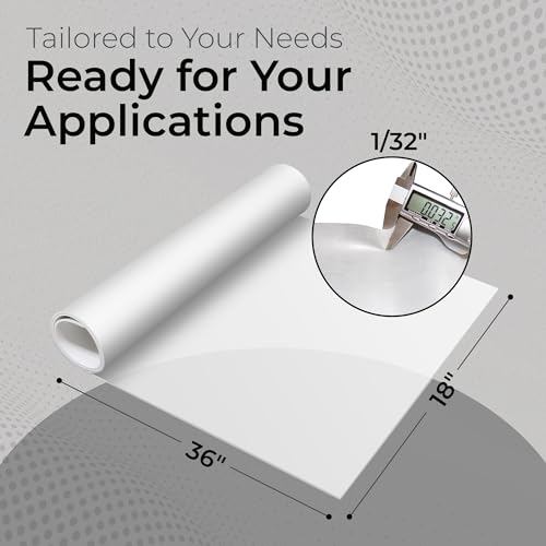 Exactly Rubber - Translucent Silicone Sheet, 50A Durometer Rubber Sheet, Semi Clear Silicone, Resistant -80 to 450°F, Food-Grade Silicone Placemat, 450% Elongation, Made in the USA, 1/32 x 18” x 36” - size: 1/32 x 18 x 36