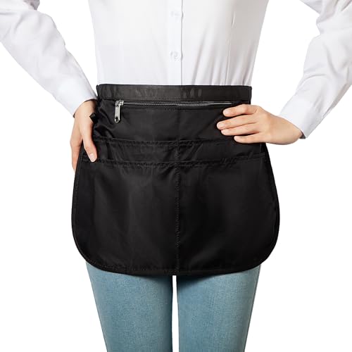 Barber Apron with 5 Pockets, Waterproof and Bleach-proof Hair Stylist Apron for Men and Women - color: Peony