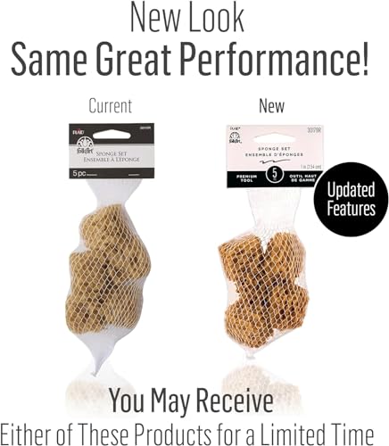 FolkArt Natural Sponge Set, Small,Brown - Pack of 2 - size: Pack of 2
