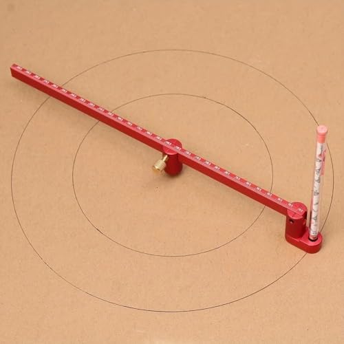 300mm Compass Tool - Large Woodworking Scriber, Circle Marking Gauge (Red) - style: Red-300mm