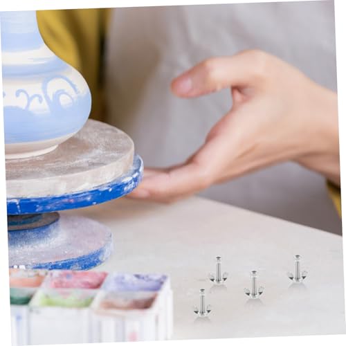 STOBOK 14pcs Ceramic Wheel Bat Replacement Parts Metal Bat Pins Bolts Set for Pottery Wheel