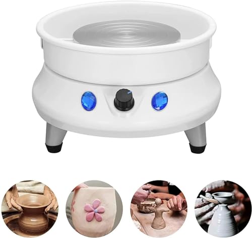 Electric Pottery Wheel with Foot Pedal, Perfect for Beginners & DIY Clay Art, Forward/Reverse Function, Ideal Ceramic Machine