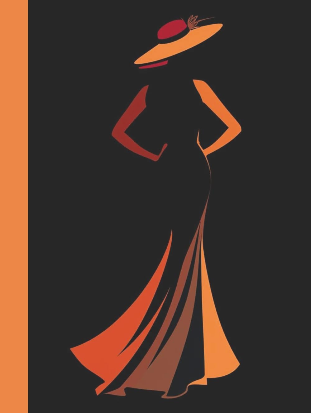 A4 Black and Orange Notebook Blank | Stylish Creative Journal for Drawing, Notes & Daily Inspiration: 180 Unlined Pages for Art, Ideas, Sketching, Bullet Journaling & Personal Expression