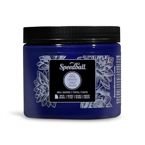 Speedball Water-Soluble Block Printing Ink, Process Cyan, Pint