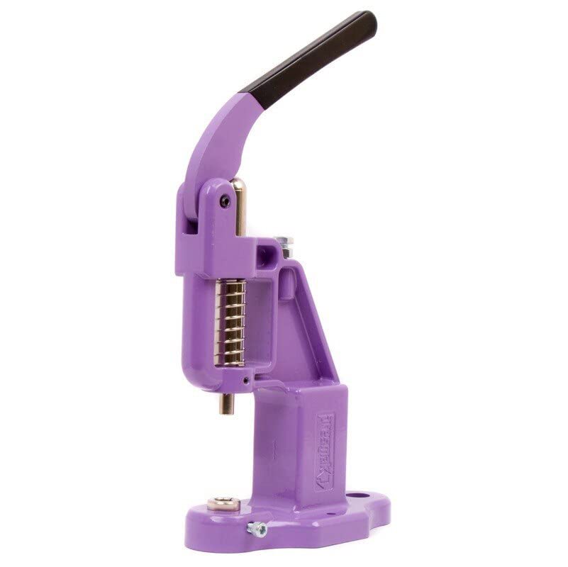 Hobby Trendy Hand Press Machine with Variety of Dies & Hole Punches Multi-Purpose Starter Bundle Grommet Eyelet Rivet and Snap Button Setting Tool Kit for Leather Canvas & Fabric(Lilac) - color: Lilac Press