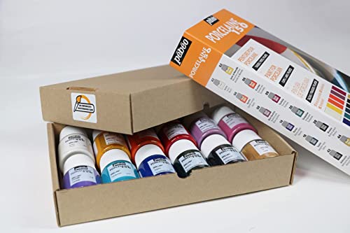 Pebeo Porcelaine 150 China Paint, Exploration Set #1- Set of 12 x 20 ml Bottles - color: Multicolor, style: 12 x 20ml