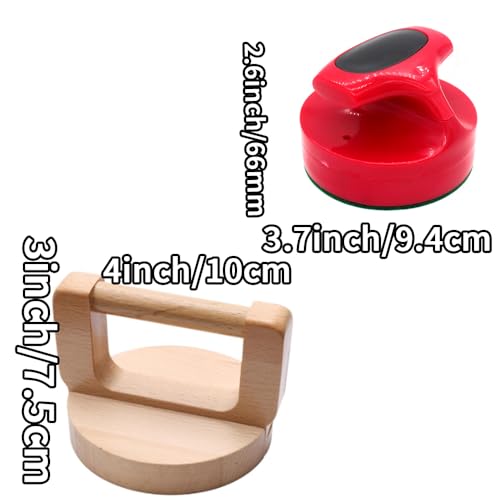 Wood Block Printing Baren and Plastic Printing Baren, Thicker Block Printing Baren Tools Printing Wood Block for Linocut Scrapbooking Crafting Embossing Tool - color: wood color
